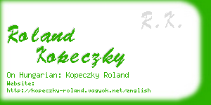 roland kopeczky business card